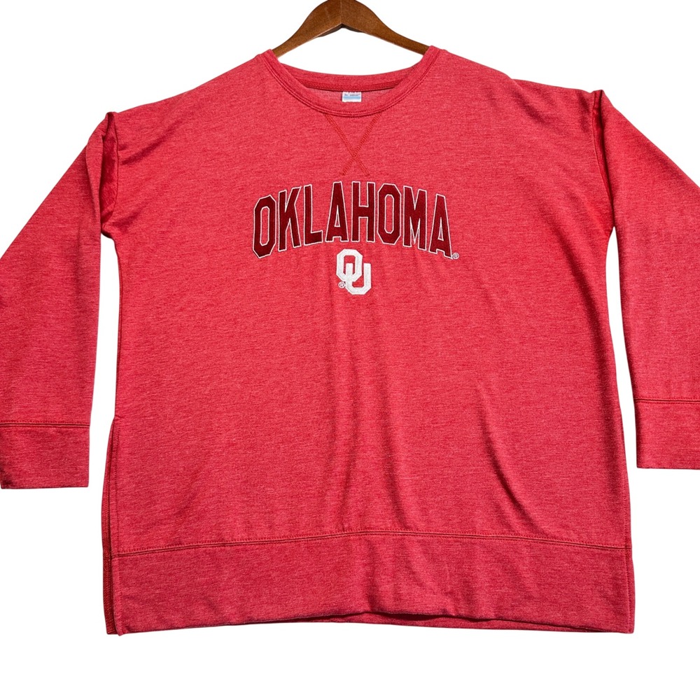 Liv Casual Oklahoma Sooners Sweatshirt Womens XL Red Heathered OU Pullover